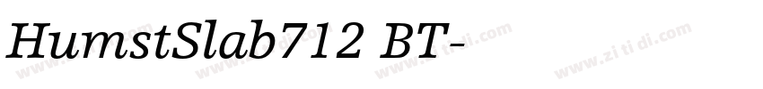HumstSlab712 BT字体转换